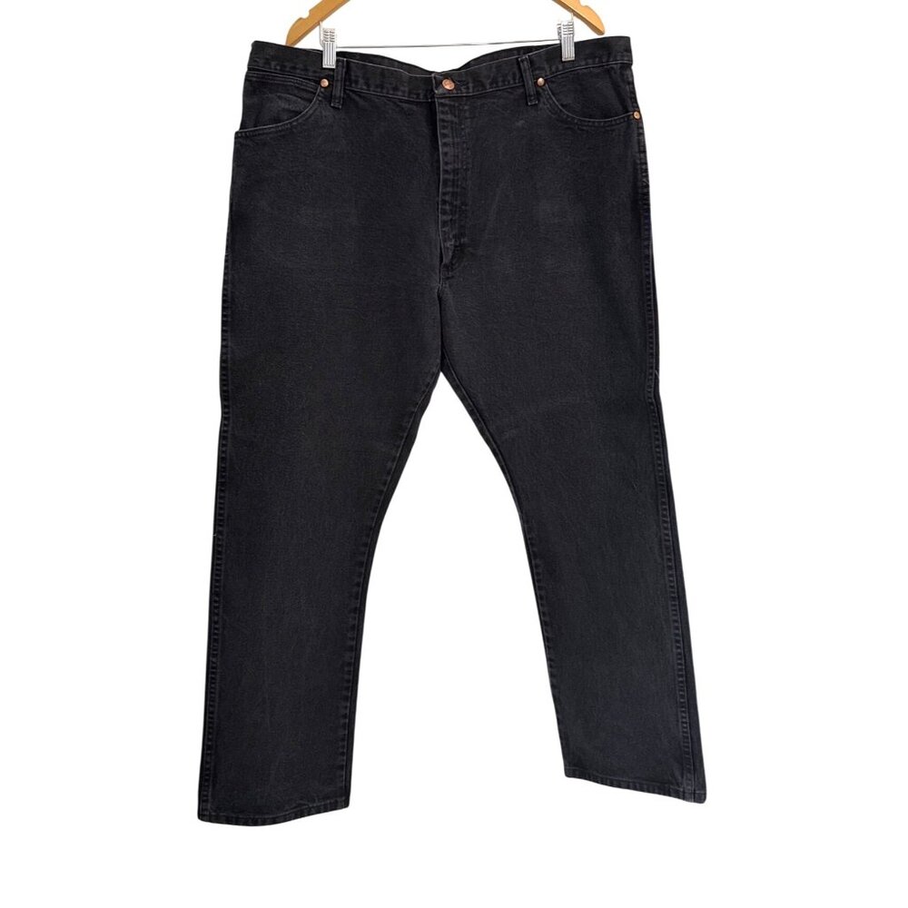 Wrangler Mens Black Relaxed Fit Jeans 42x32 100% Cotton